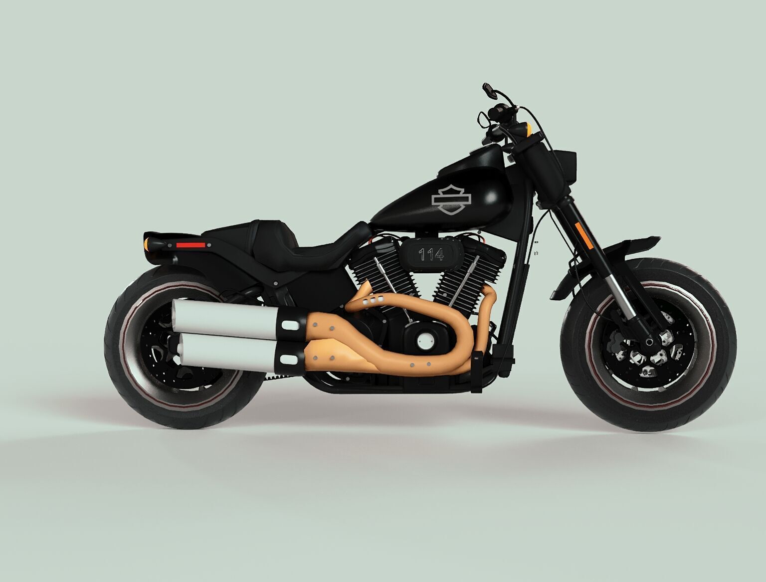 Harley Davidson Fat Bob 3D Model 3D model_1