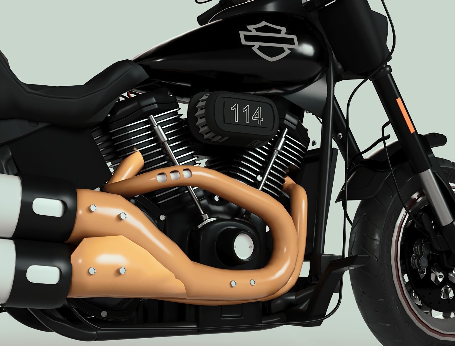Harley Davidson Fat Bob 3D Model 3D model_8