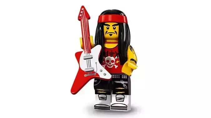 3D print minifigure - 71019-17-Gong-Guitar-Rocker 3D print model