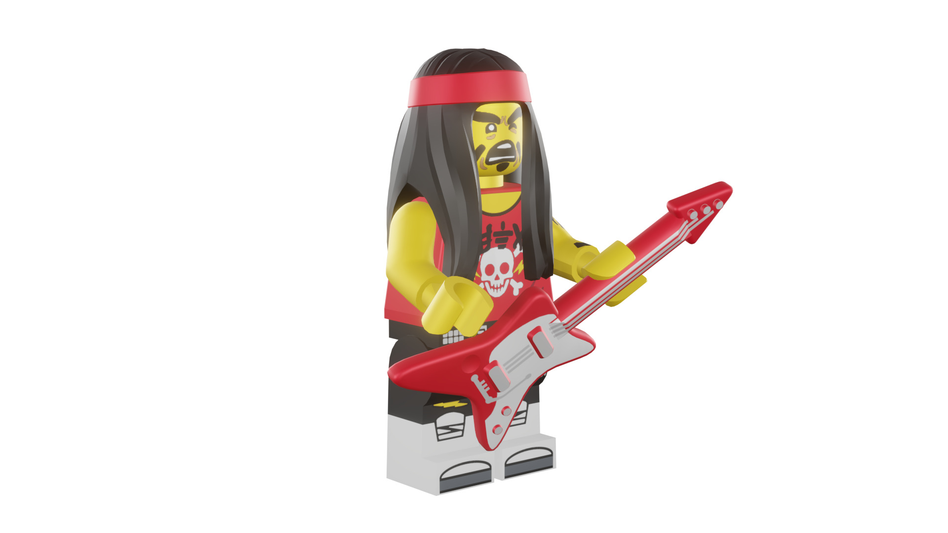 3D print minifigure - 71019-17-Gong-Guitar-Rocker 3D print model_15
