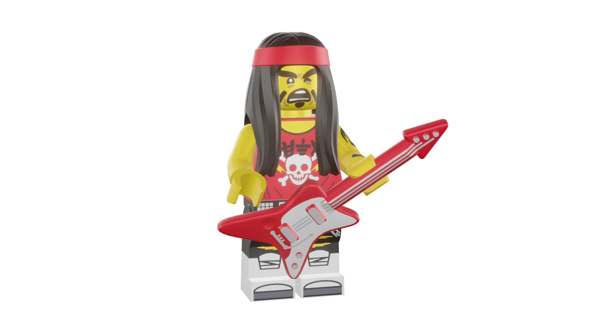 3D print minifigure - 71019-17-Gong-Guitar-Rocker 3D print model_13