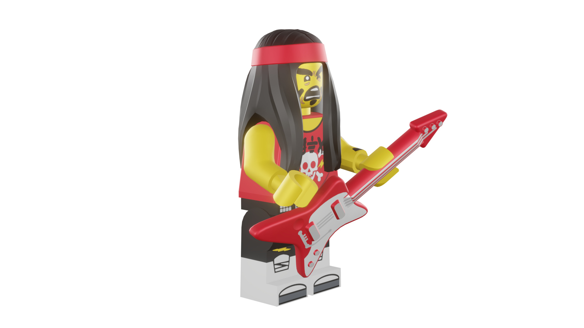 3D print minifigure - 71019-17-Gong-Guitar-Rocker 3D print model_16