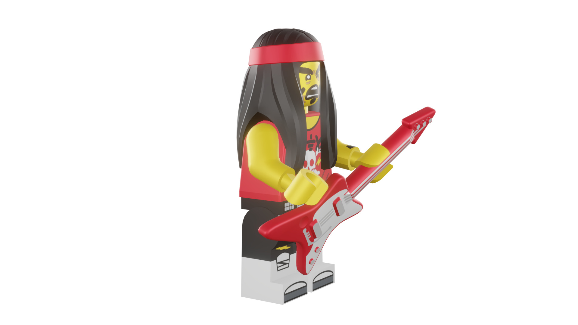 3D print minifigure - 71019-17-Gong-Guitar-Rocker 3D print model_17