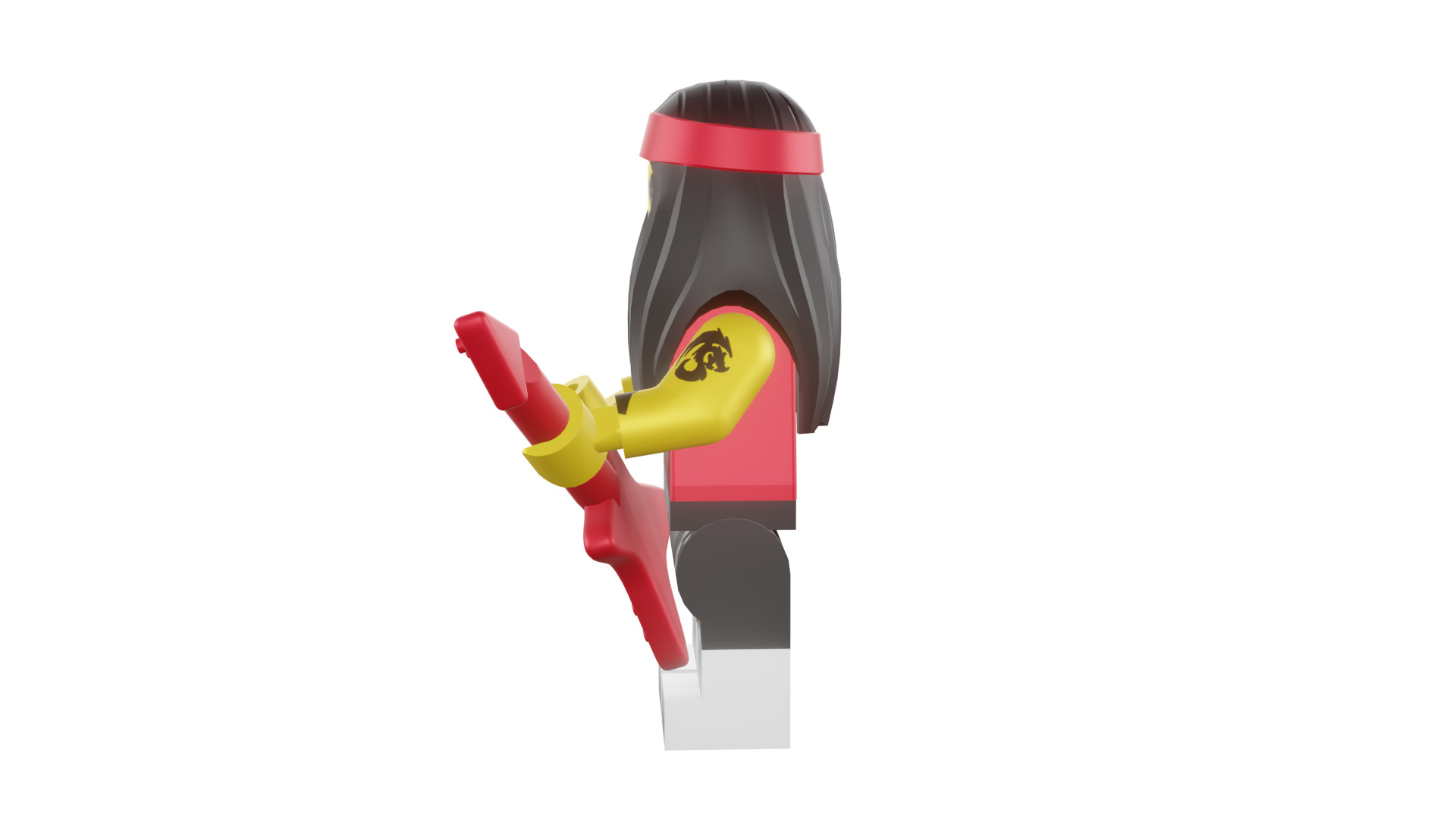 3D print minifigure - 71019-17-Gong-Guitar-Rocker 3D print model_42