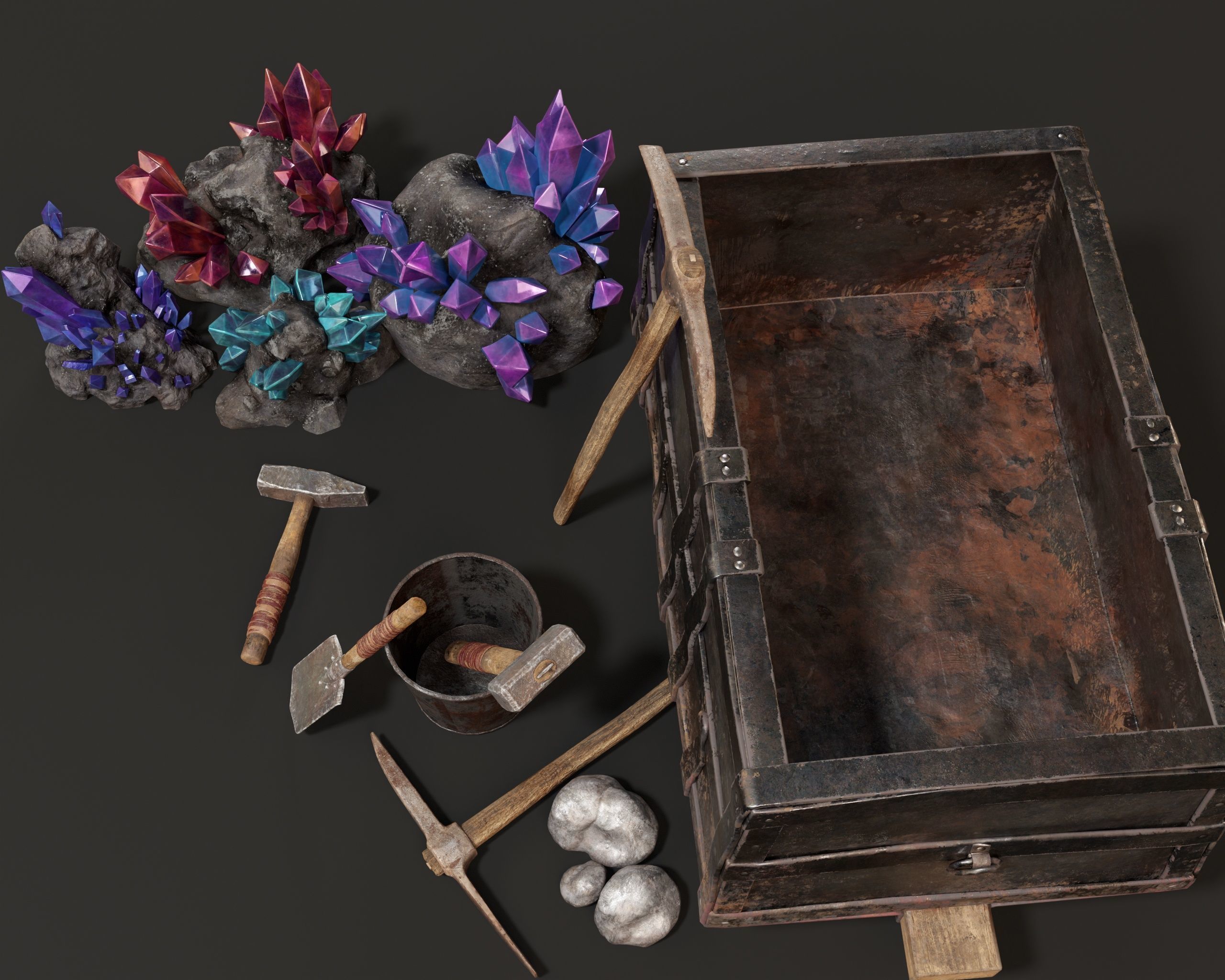 Medieval Mining Pack 3D Model Collection_17