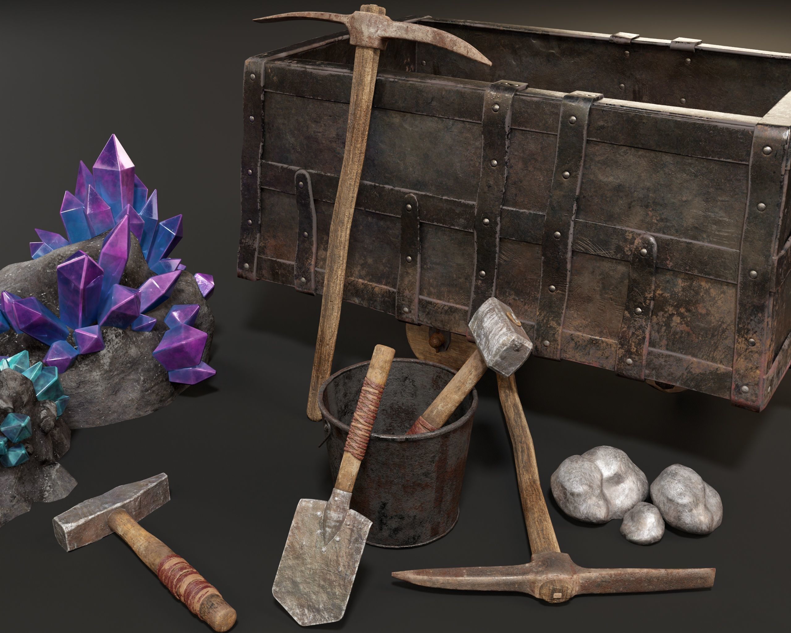 Medieval Mining Pack 3D Model Collection_15