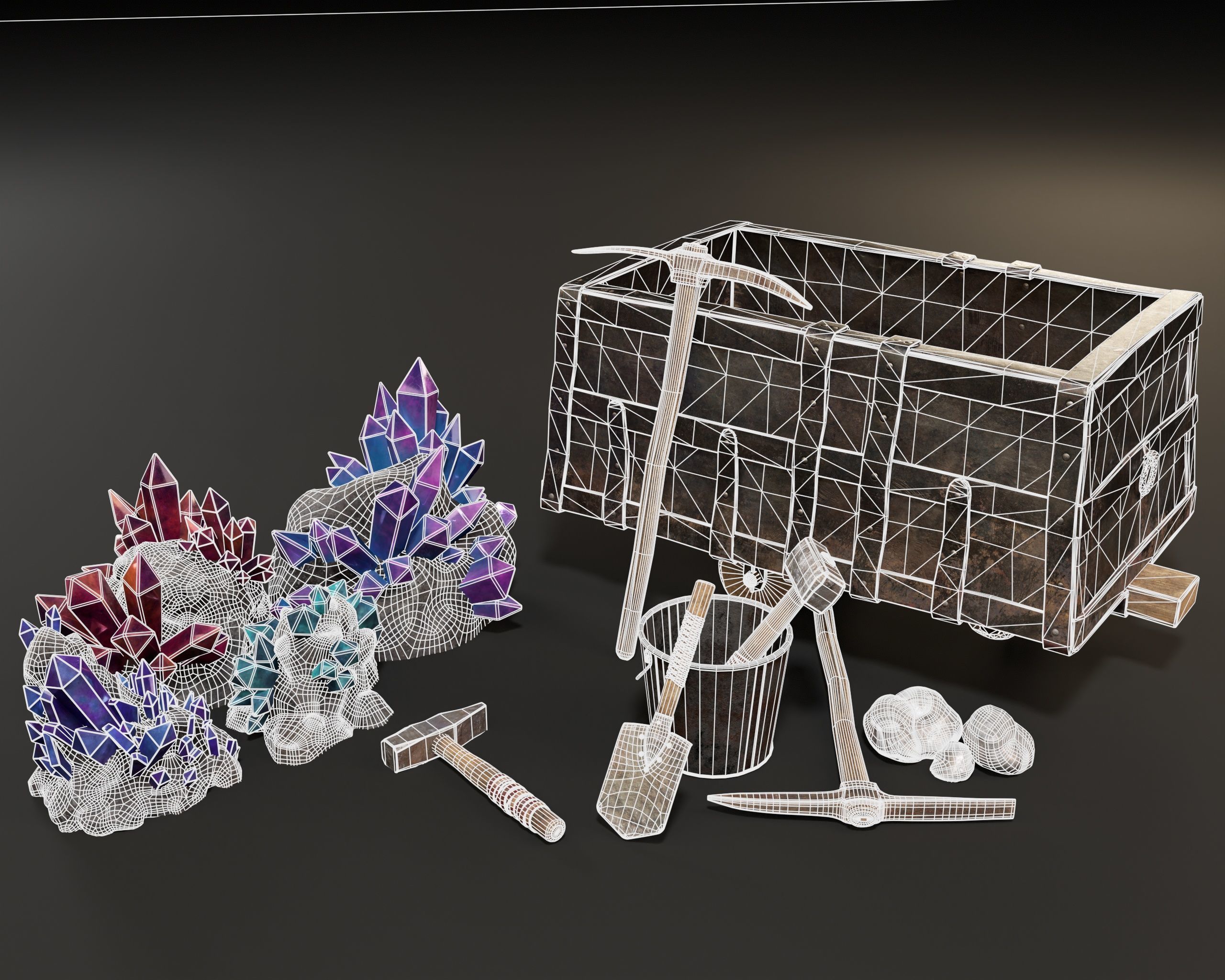 Medieval Mining Pack 3D Model Collection_10