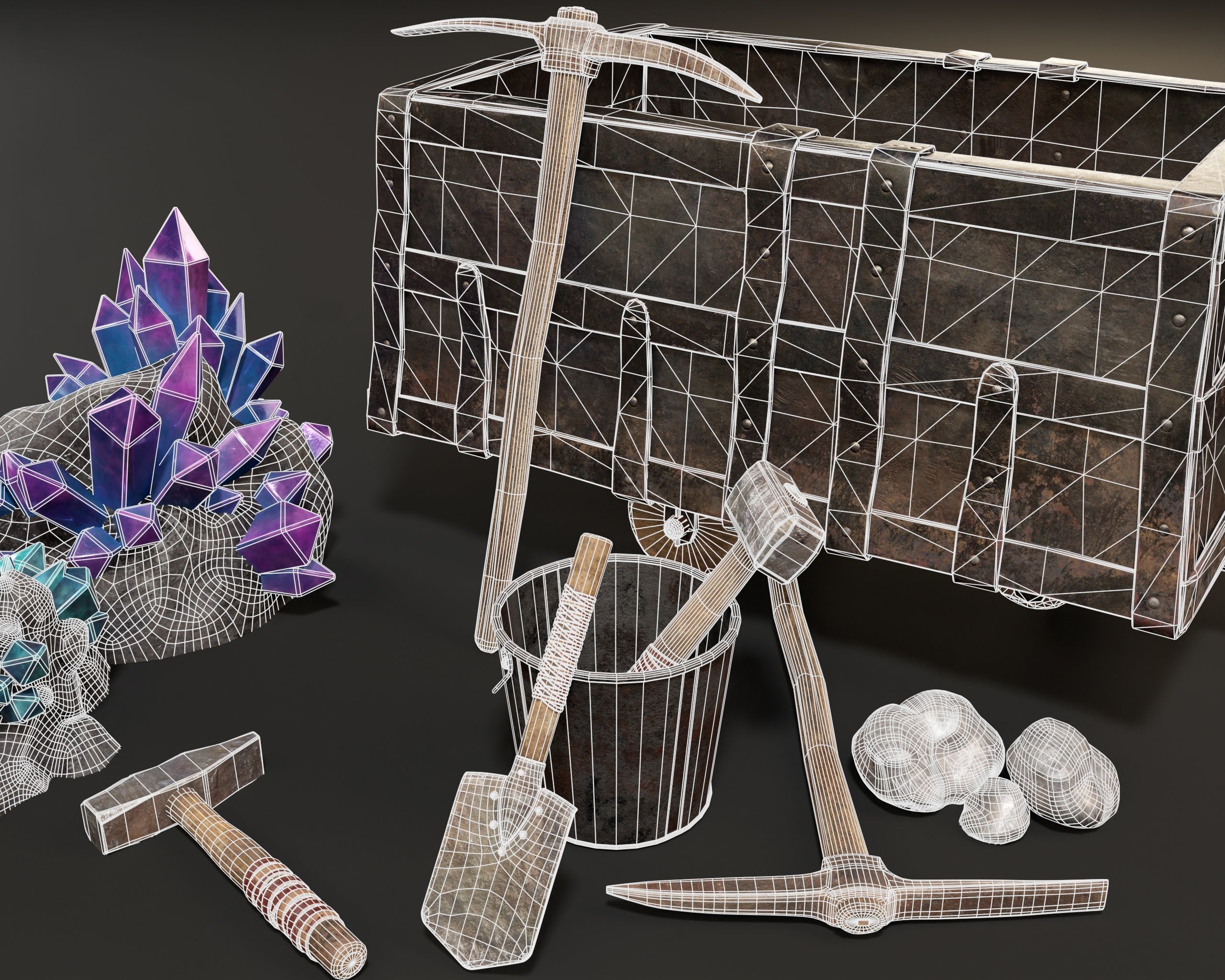 Medieval Mining Pack 3D Model Collection_16
