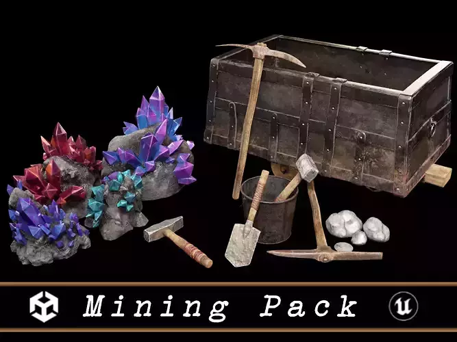 Medieval Mining Pack 3D Model Collection