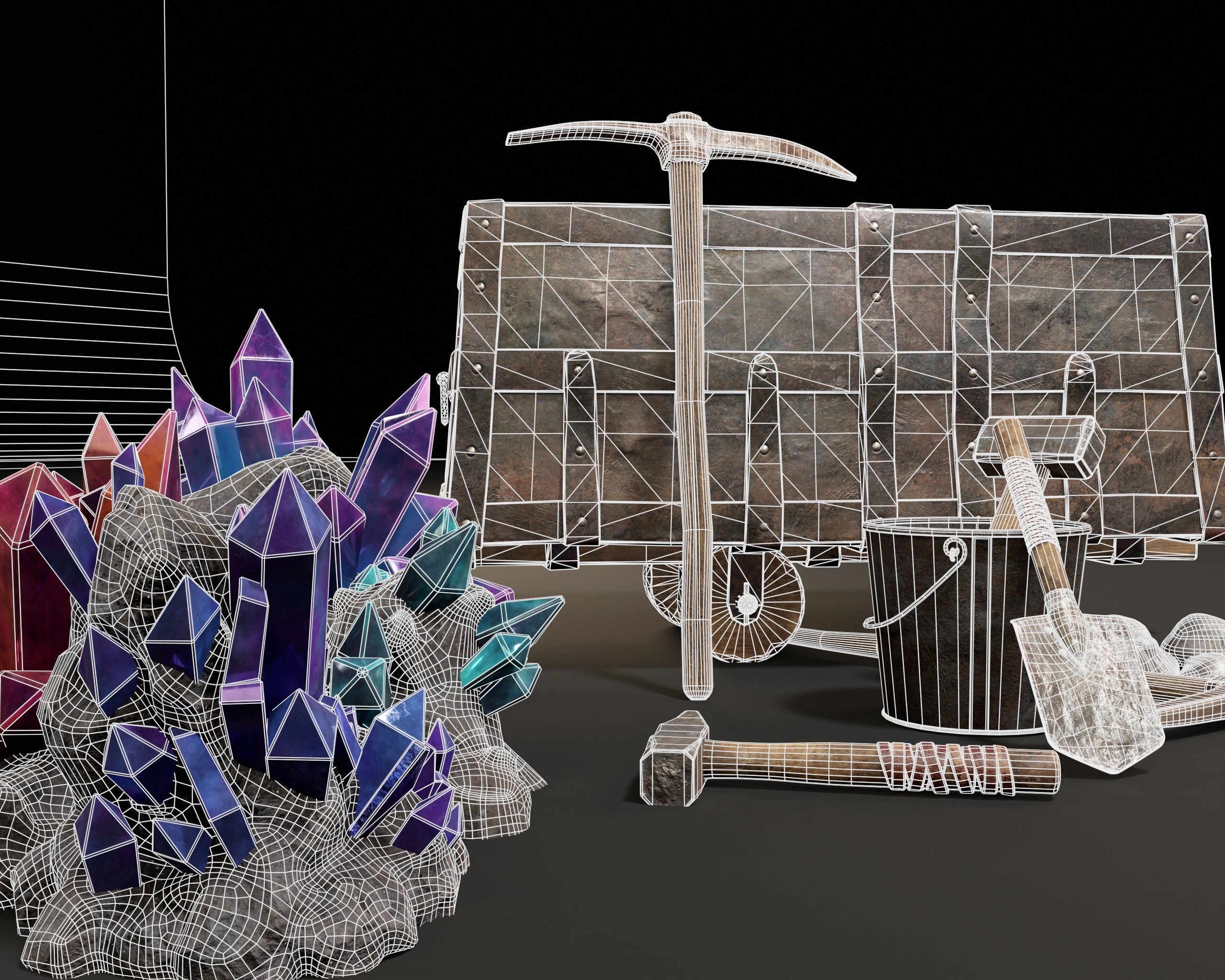 Medieval Mining Pack 3D Model Collection_14