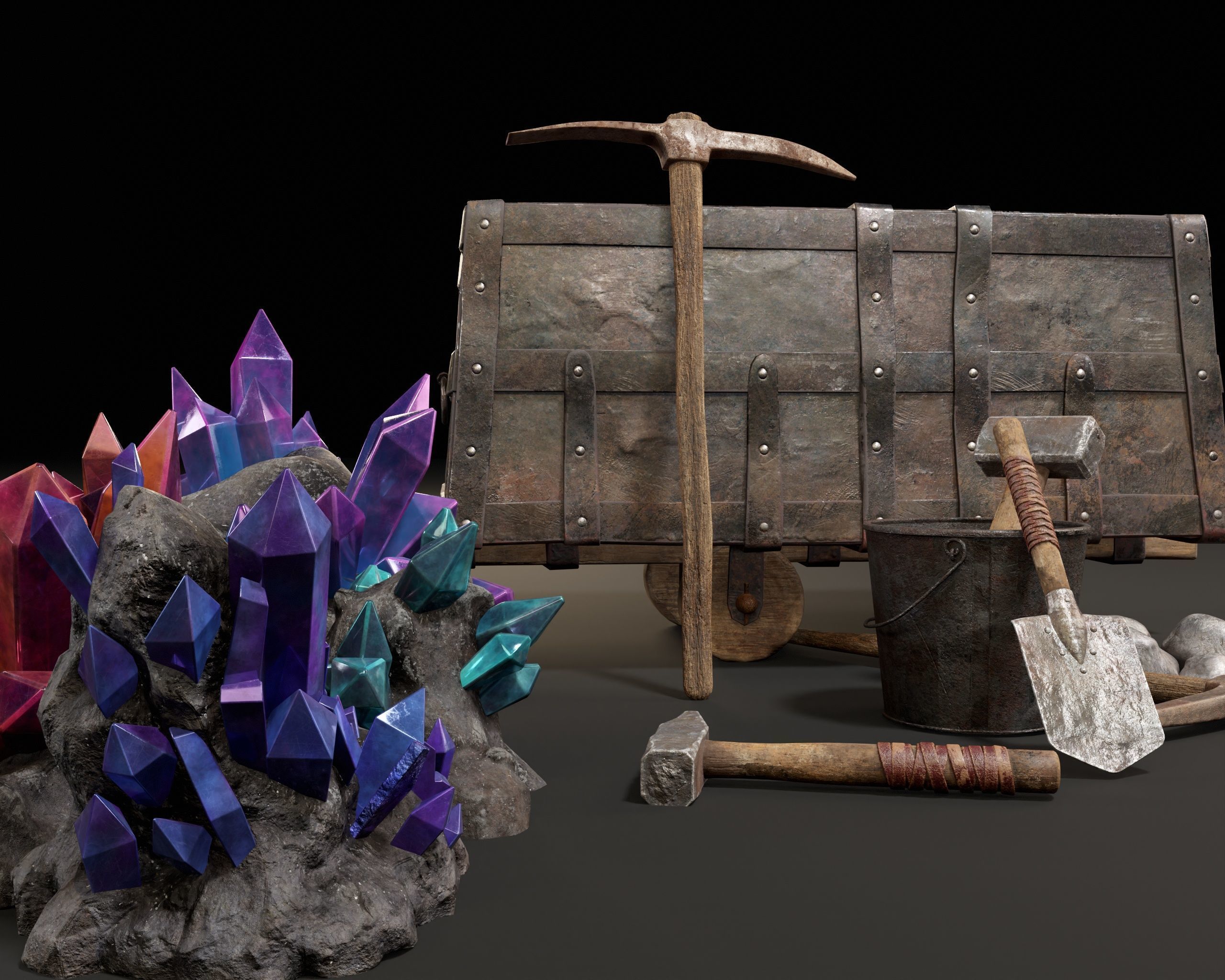 Medieval Mining Pack 3D Model Collection_13