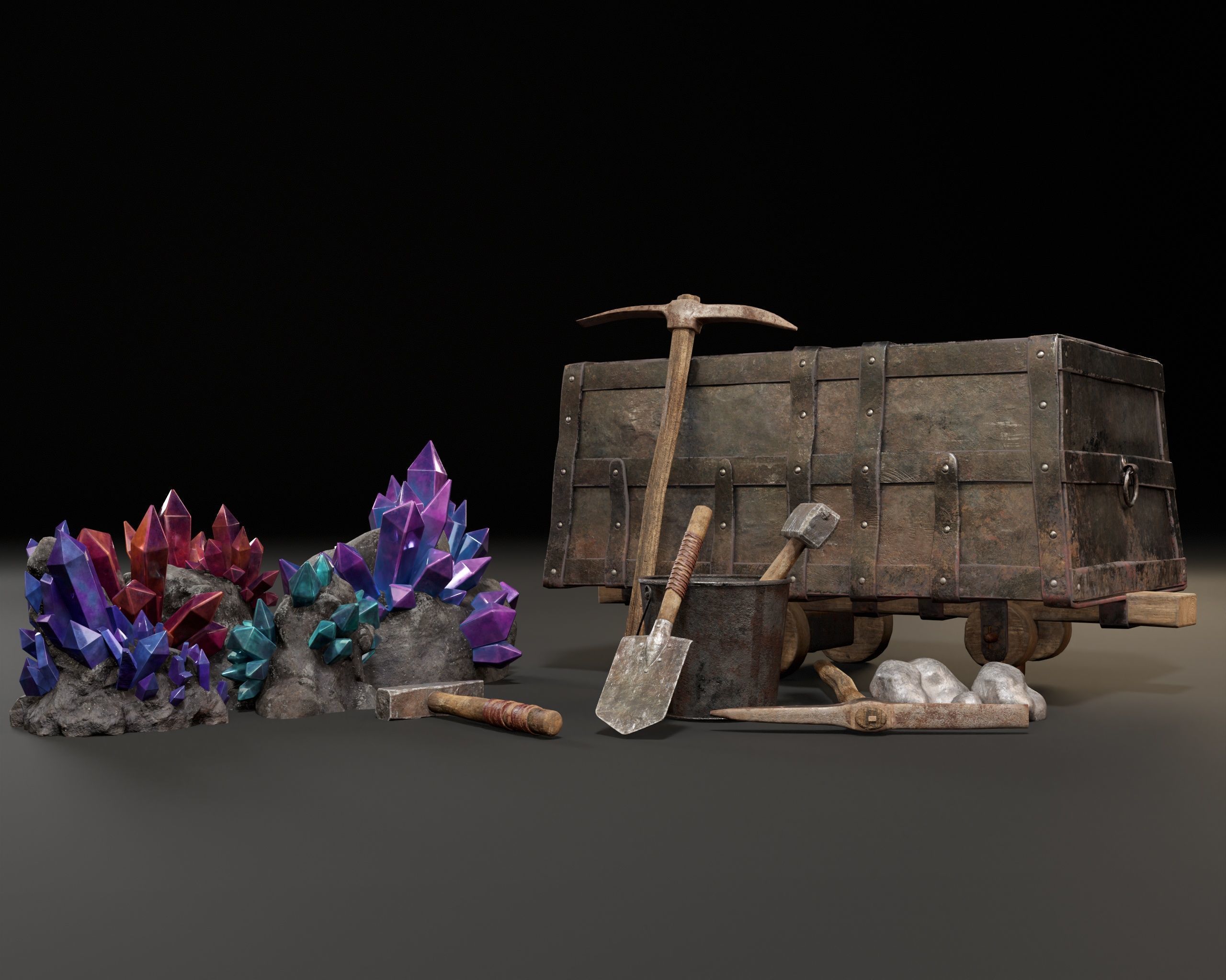 Medieval Mining Pack 3D Model Collection_11