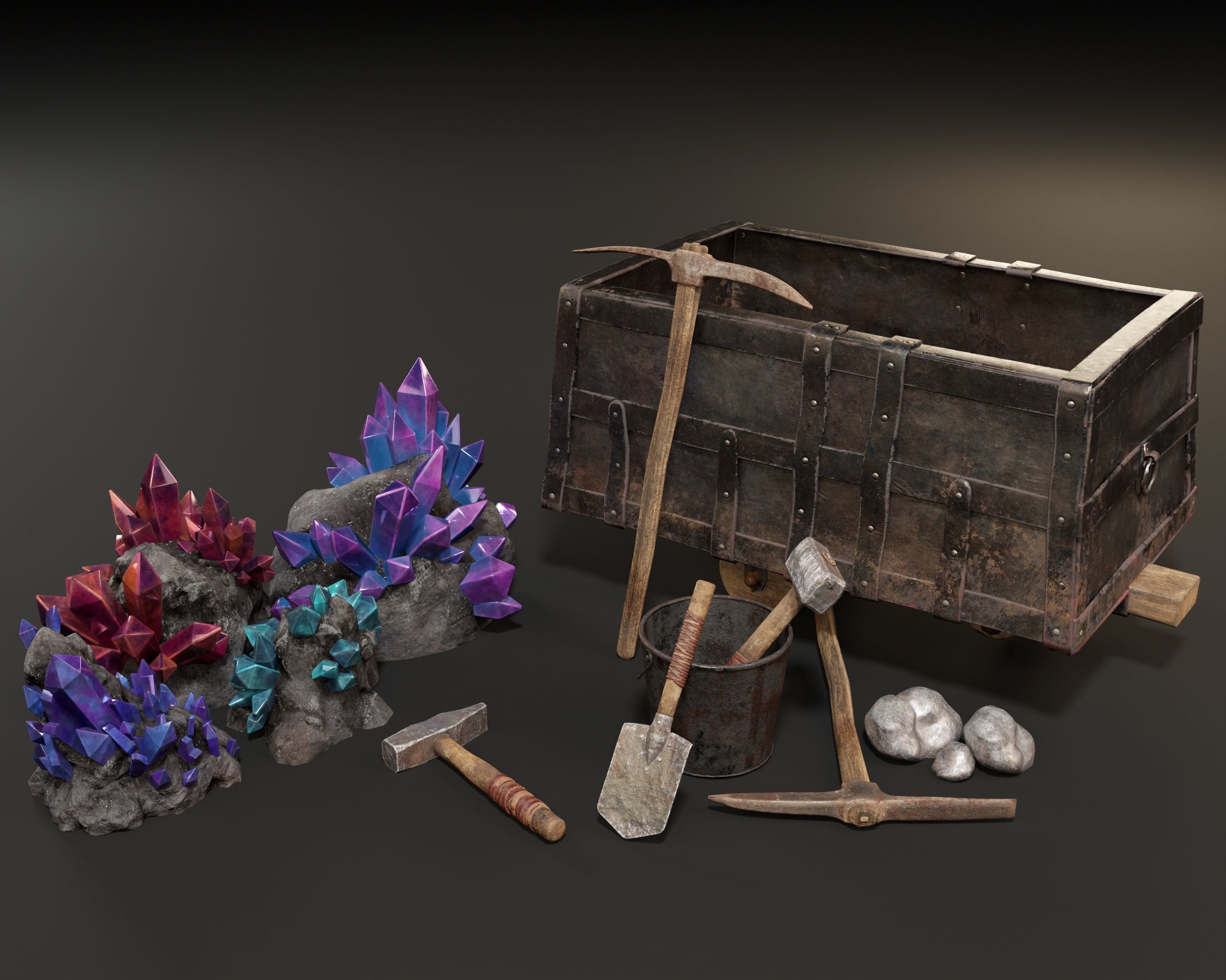 Medieval Mining Pack 3D Model Collection_9