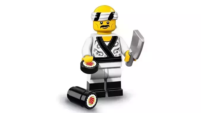 3D print minifigure - 71019-19-Sushi-Chef 3D print model