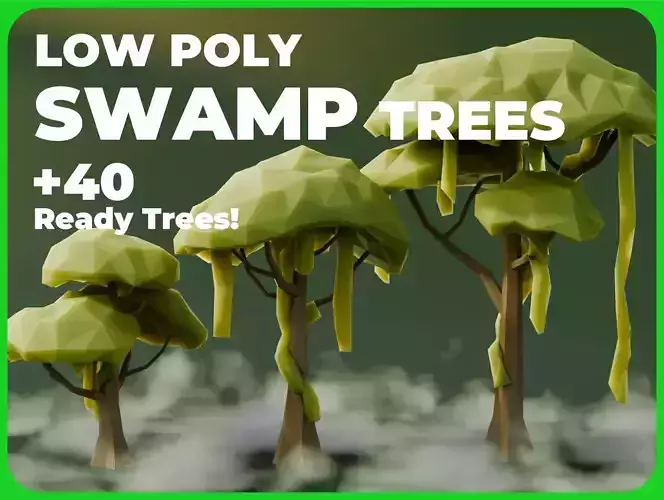 Low Poly Swamp Trees
