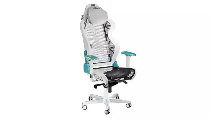 DXRacer AIR R1S-WQG - White Cyan Version - Gaming Chair