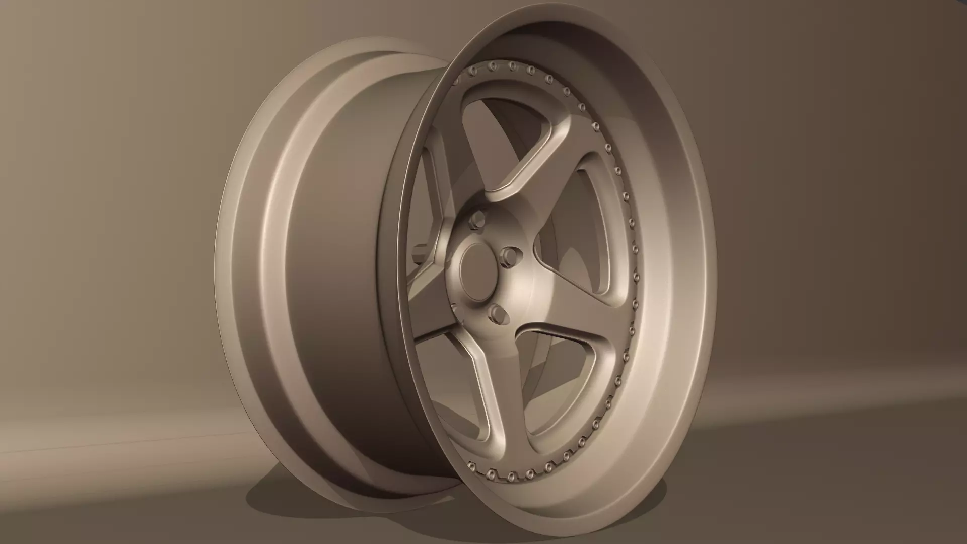 Brixton Forged tr05 Wheels Low-poly 3D model_7
