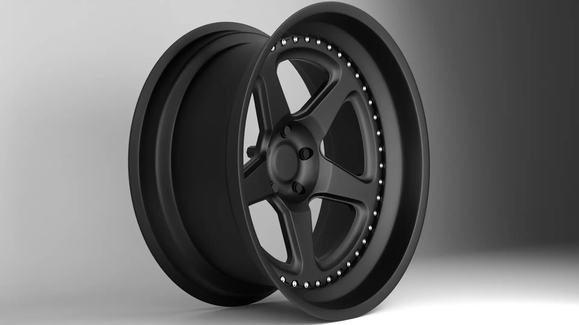 Brixton Forged tr05 Wheels Low-poly 3D model_2