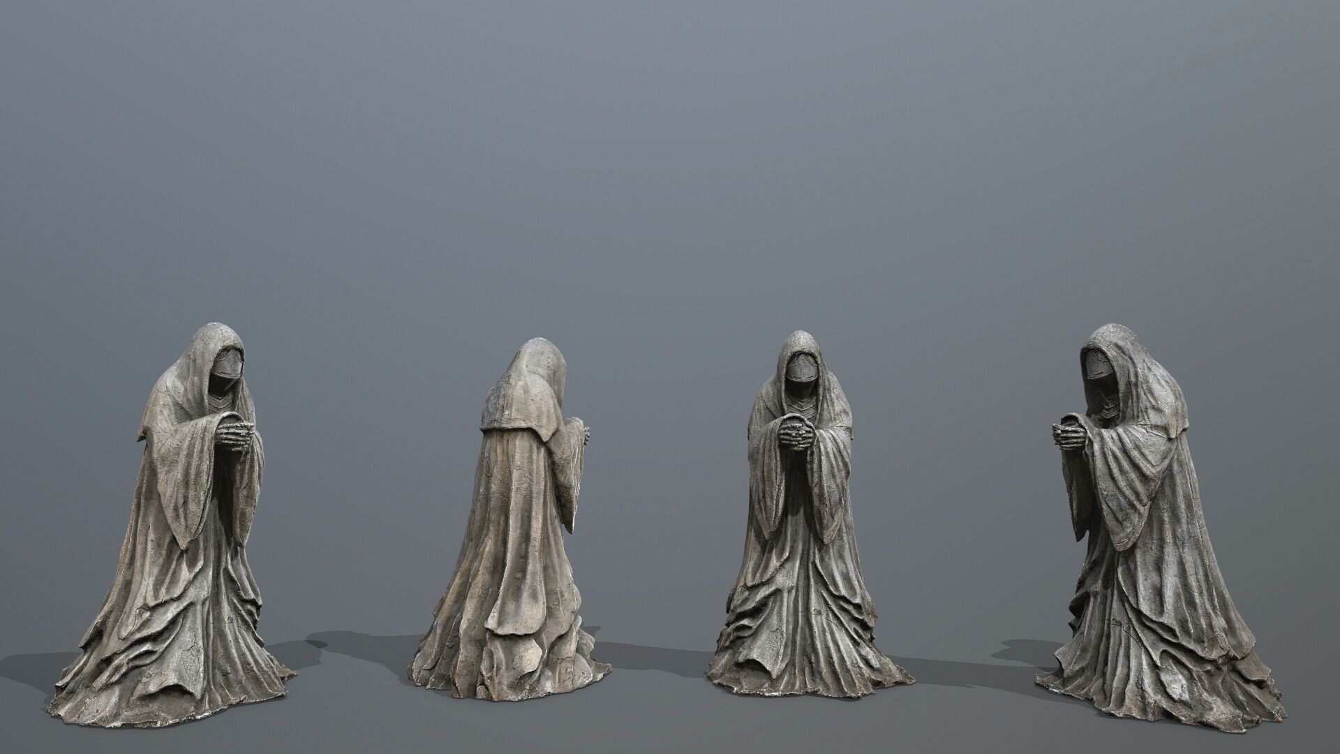 Ruin set Low-poly 3D model_2