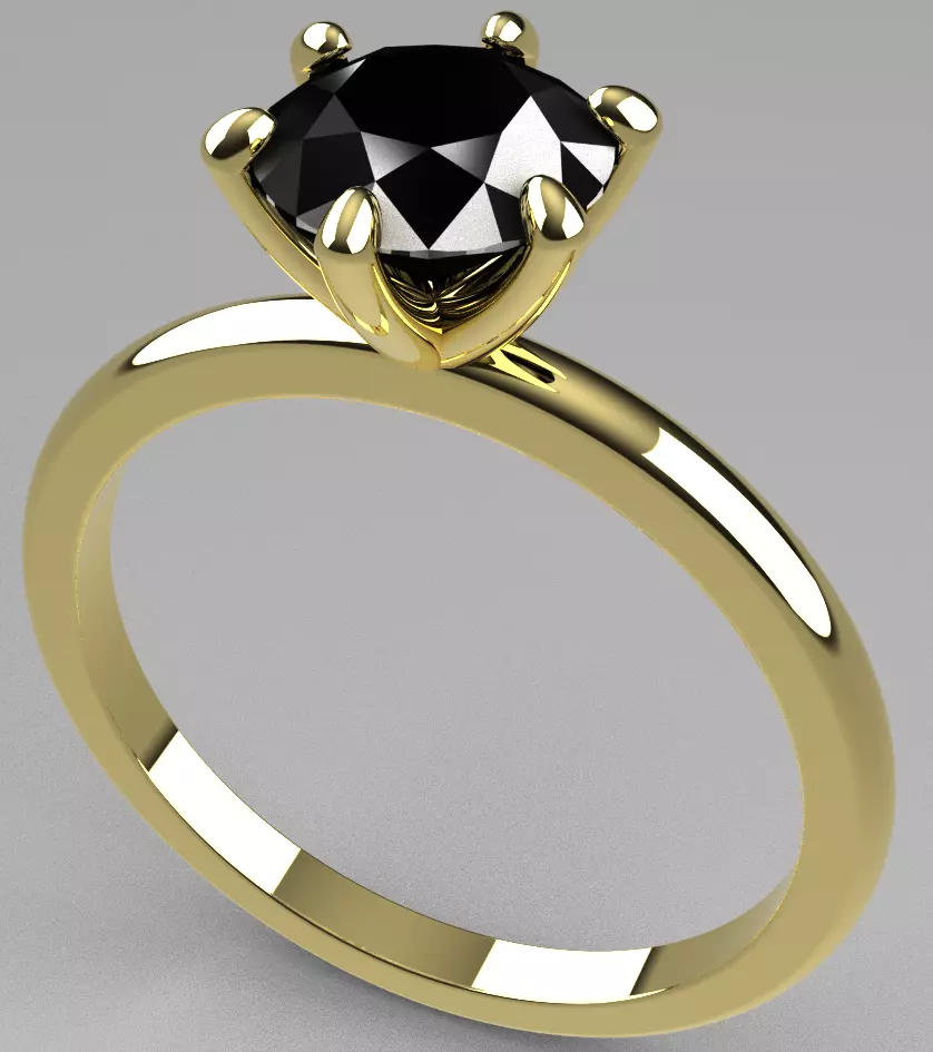 Solitario Gem 7mm 3D print model_0