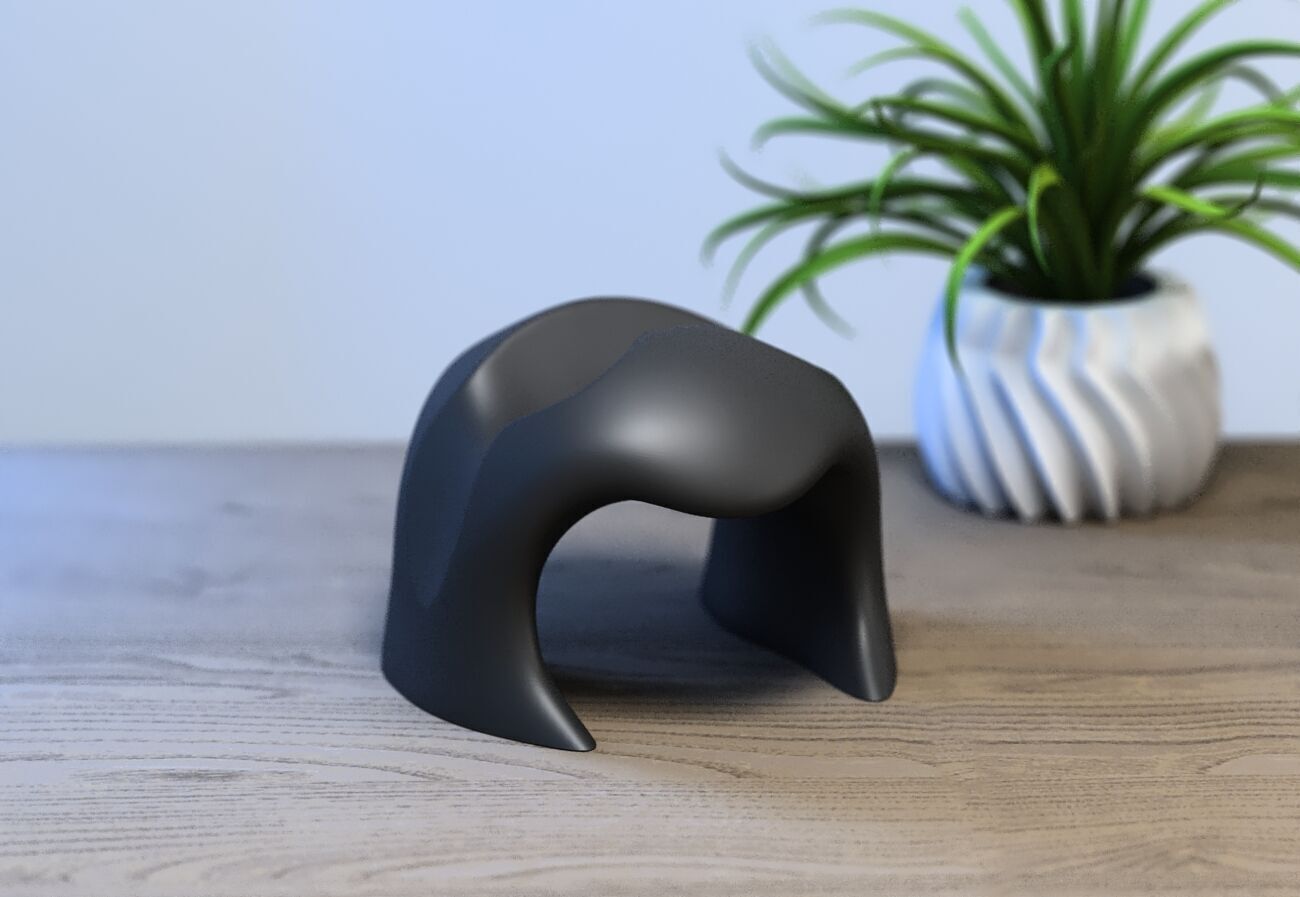 Minimal modern Ps5 controller stand 3D print model_2