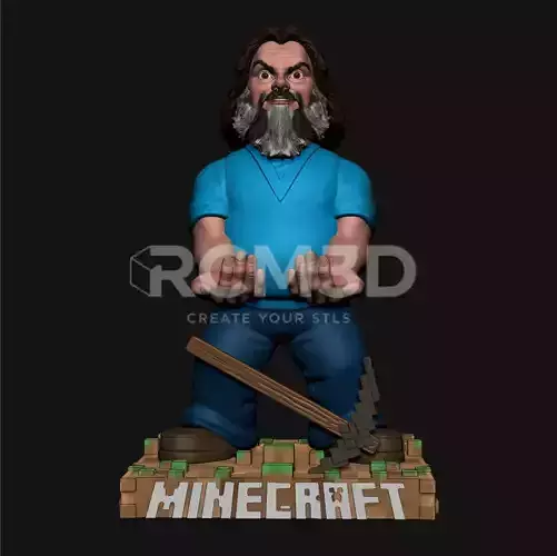 Steve Minecraft joystick holder 3D print model