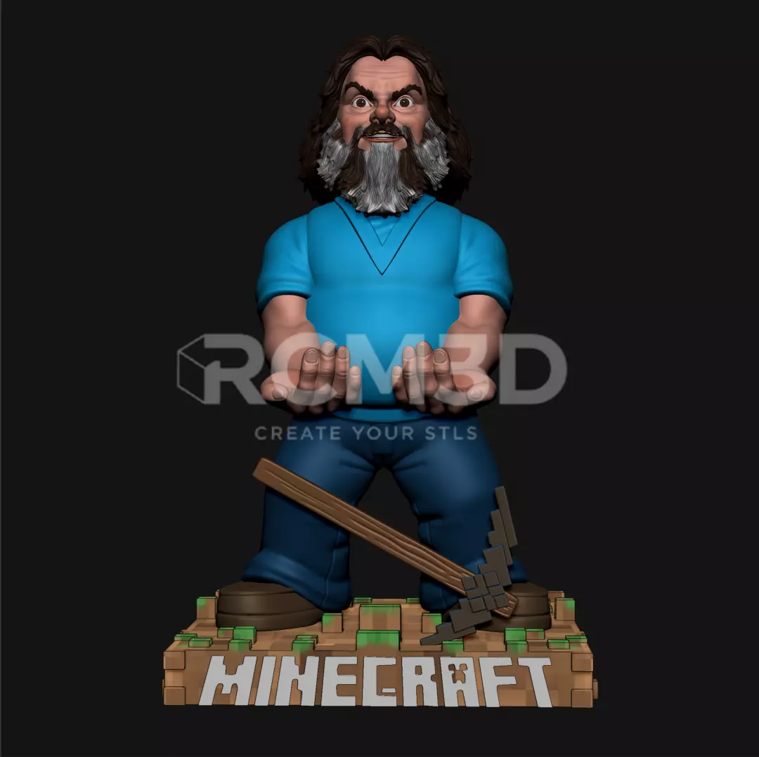 Steve Minecraft joystick holder 3D print model
