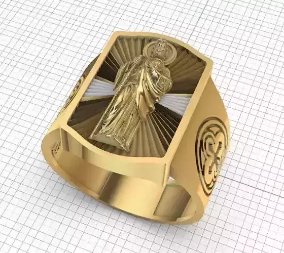 Ring Saint Judas   Size 10  weight 10gr 