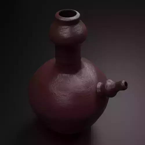 Traditional Clay Water Pot 3D Model Indonesian Java Jar Low-poly 3D model
