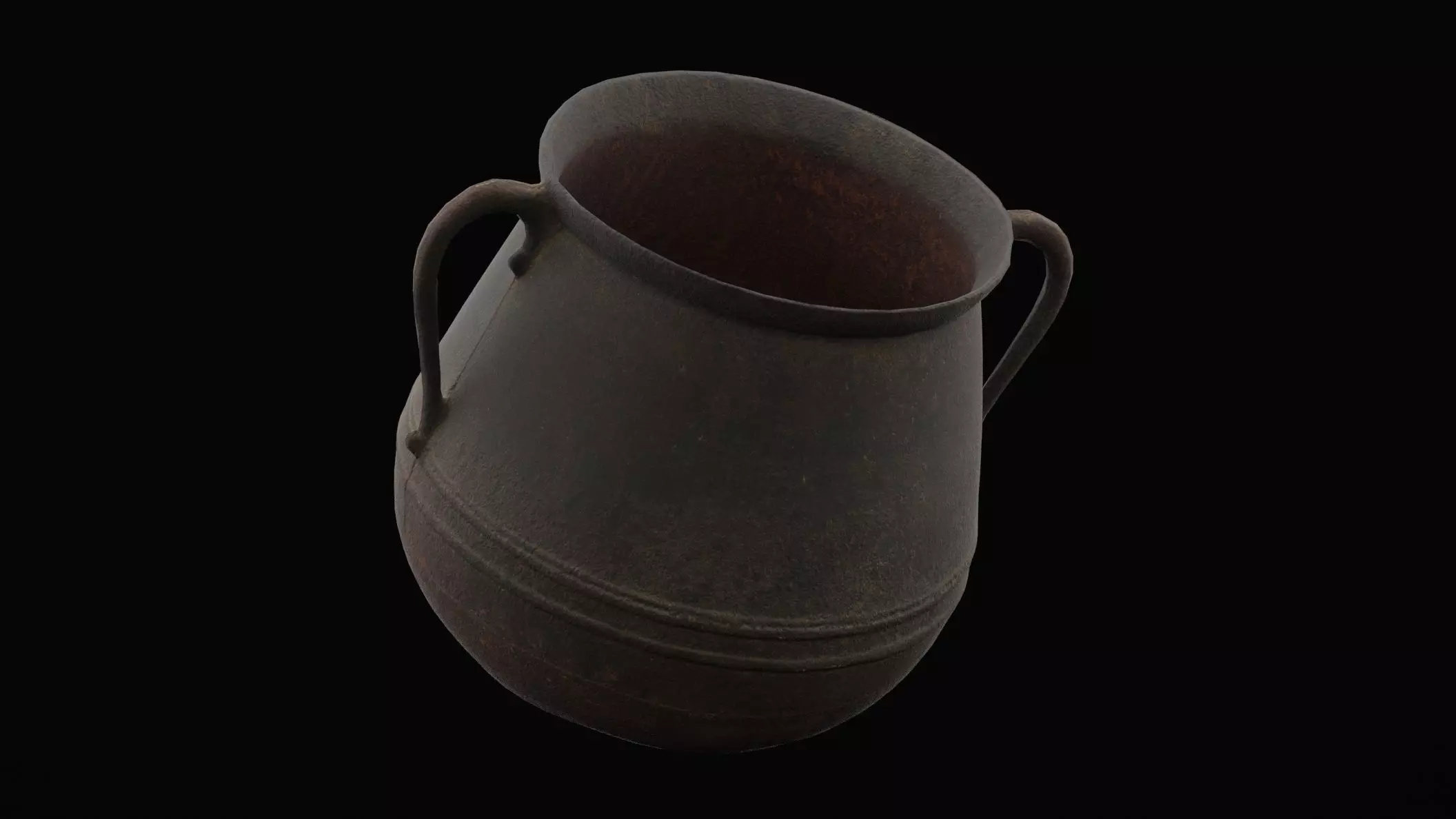 Vintage Metal Pot Free low-poly 3D model