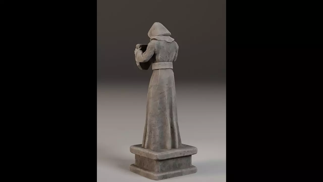 Robed Statues Low-poly 3D model_30