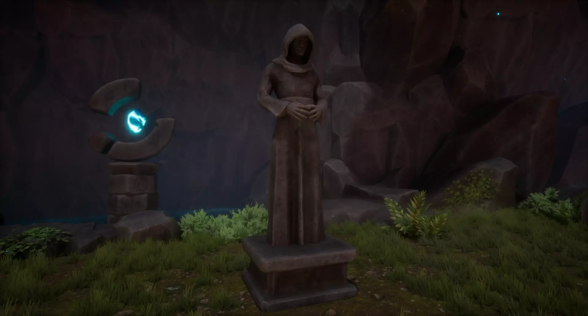 Robed Statues Low-poly 3D model_23