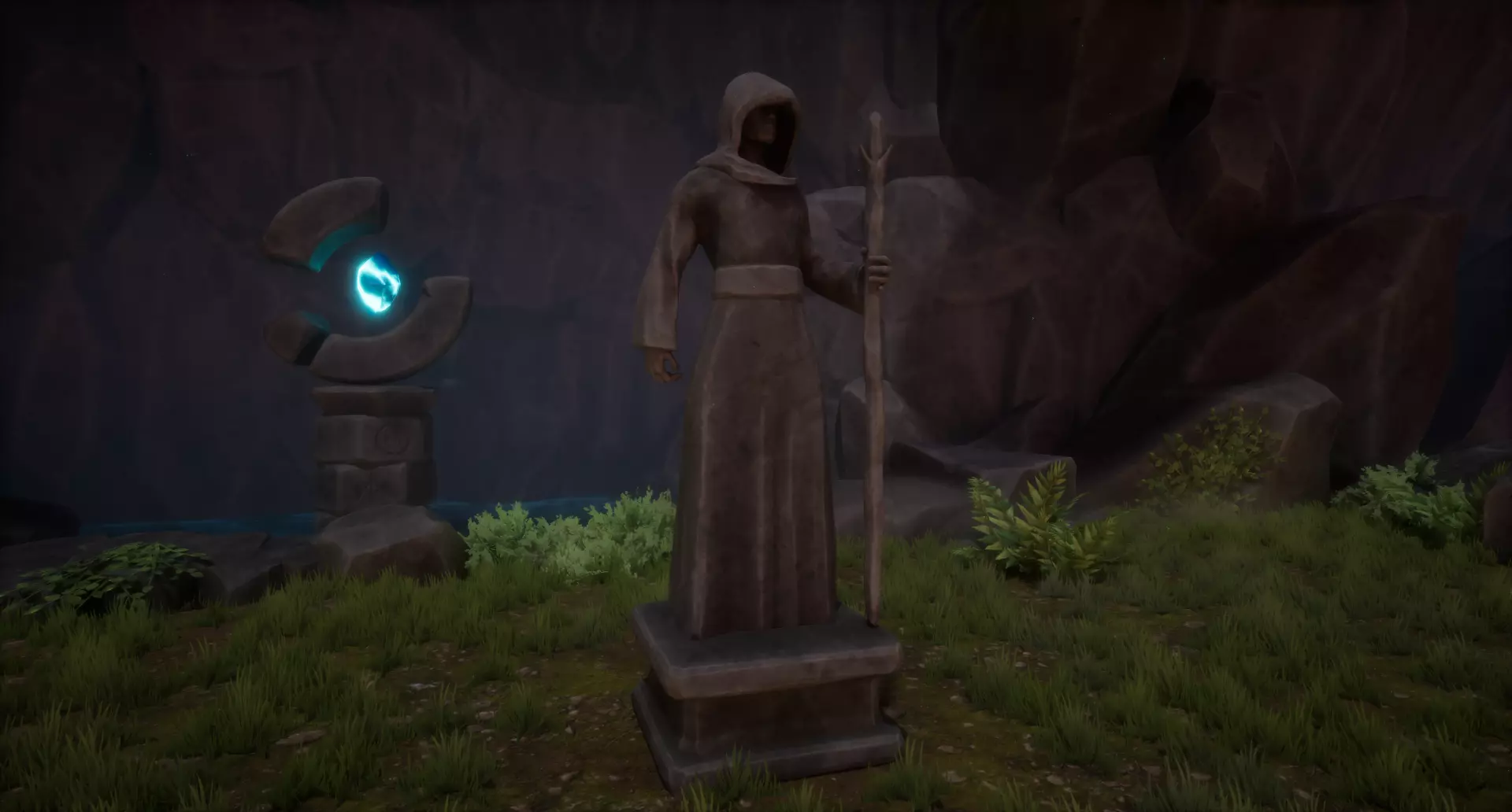 Robed Statues Low-poly 3D model_13