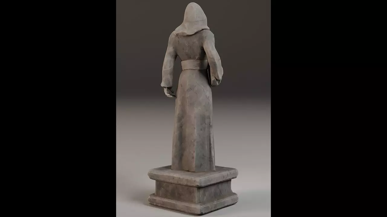 Robed Statues Low-poly 3D model_58