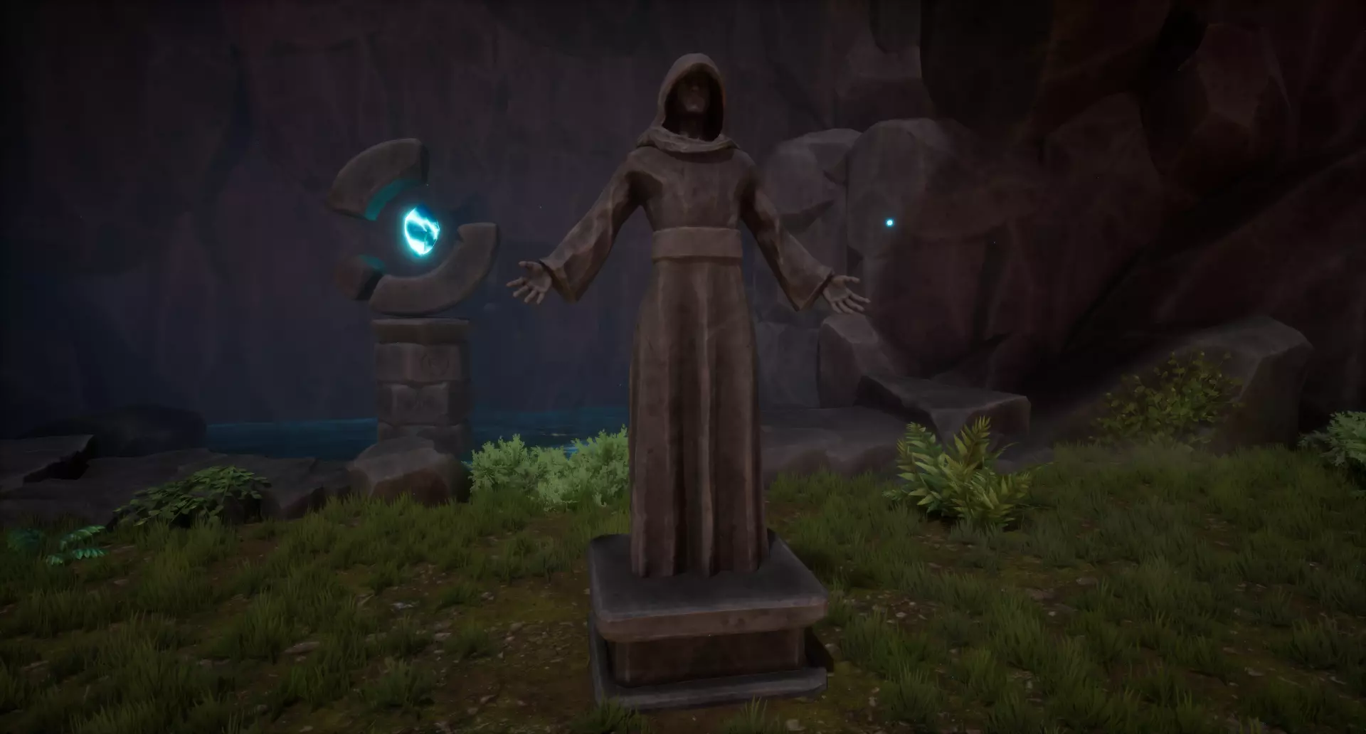 Robed Statues Low-poly 3D model_21