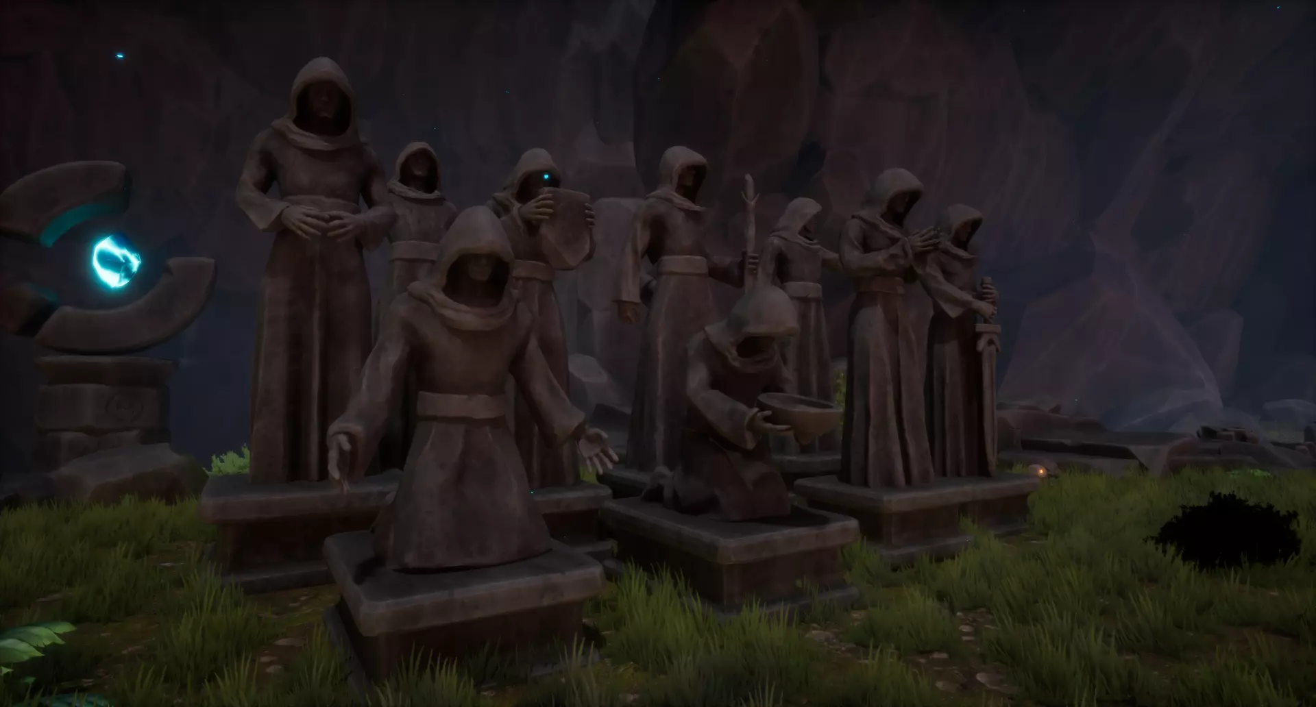 Robed Statues Low-poly 3D model_2