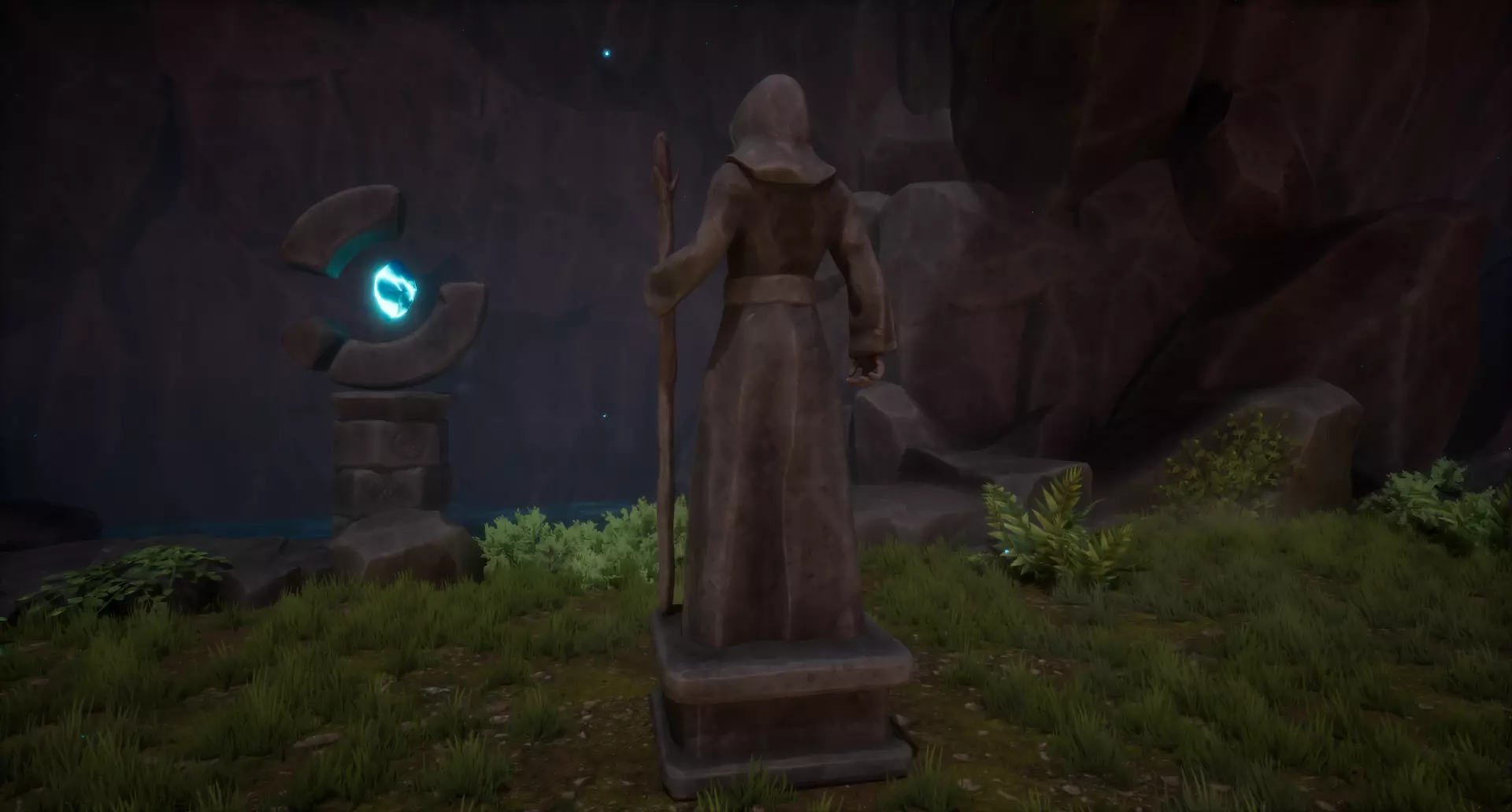 Robed Statues Low-poly 3D model_14