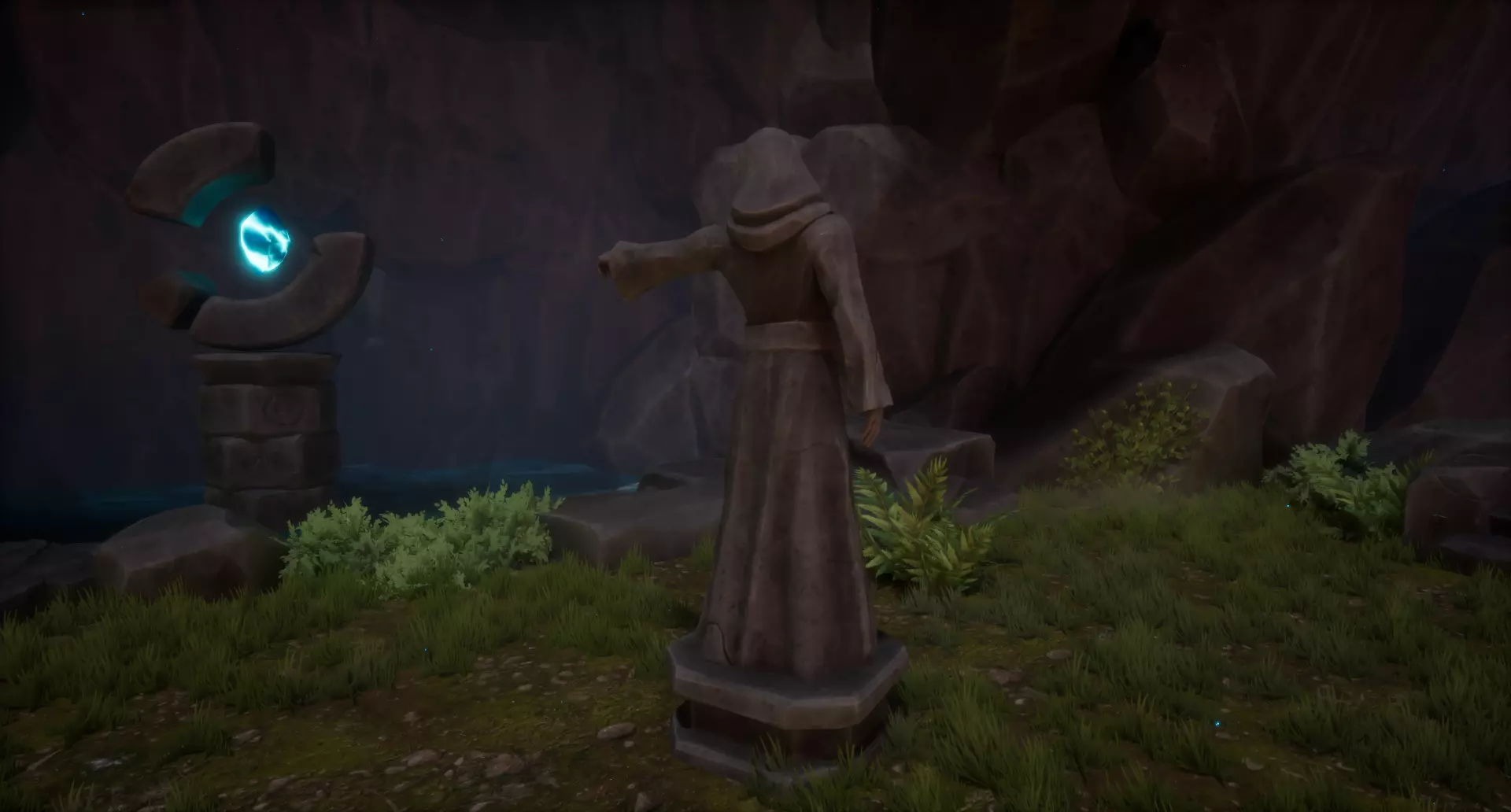 Robed Statues Low-poly 3D model_10