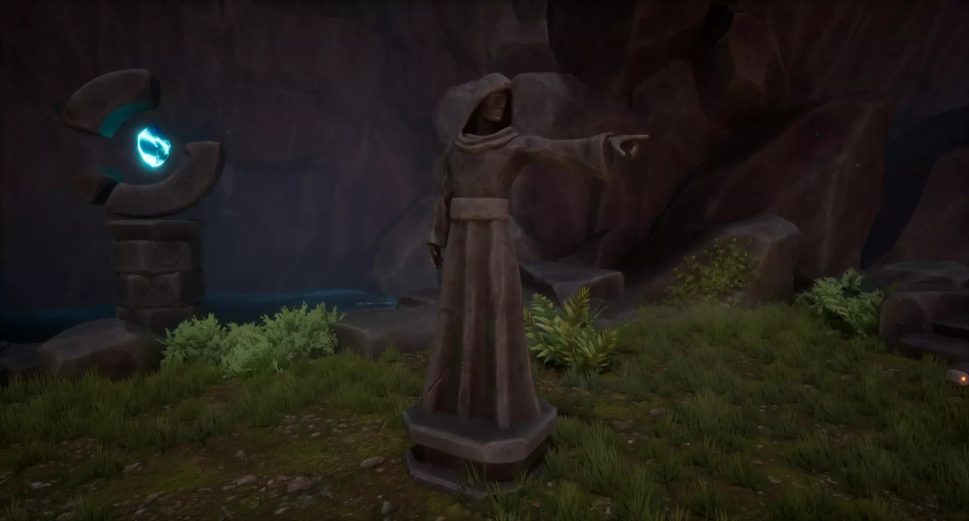 Robed Statues Low-poly 3D model_9