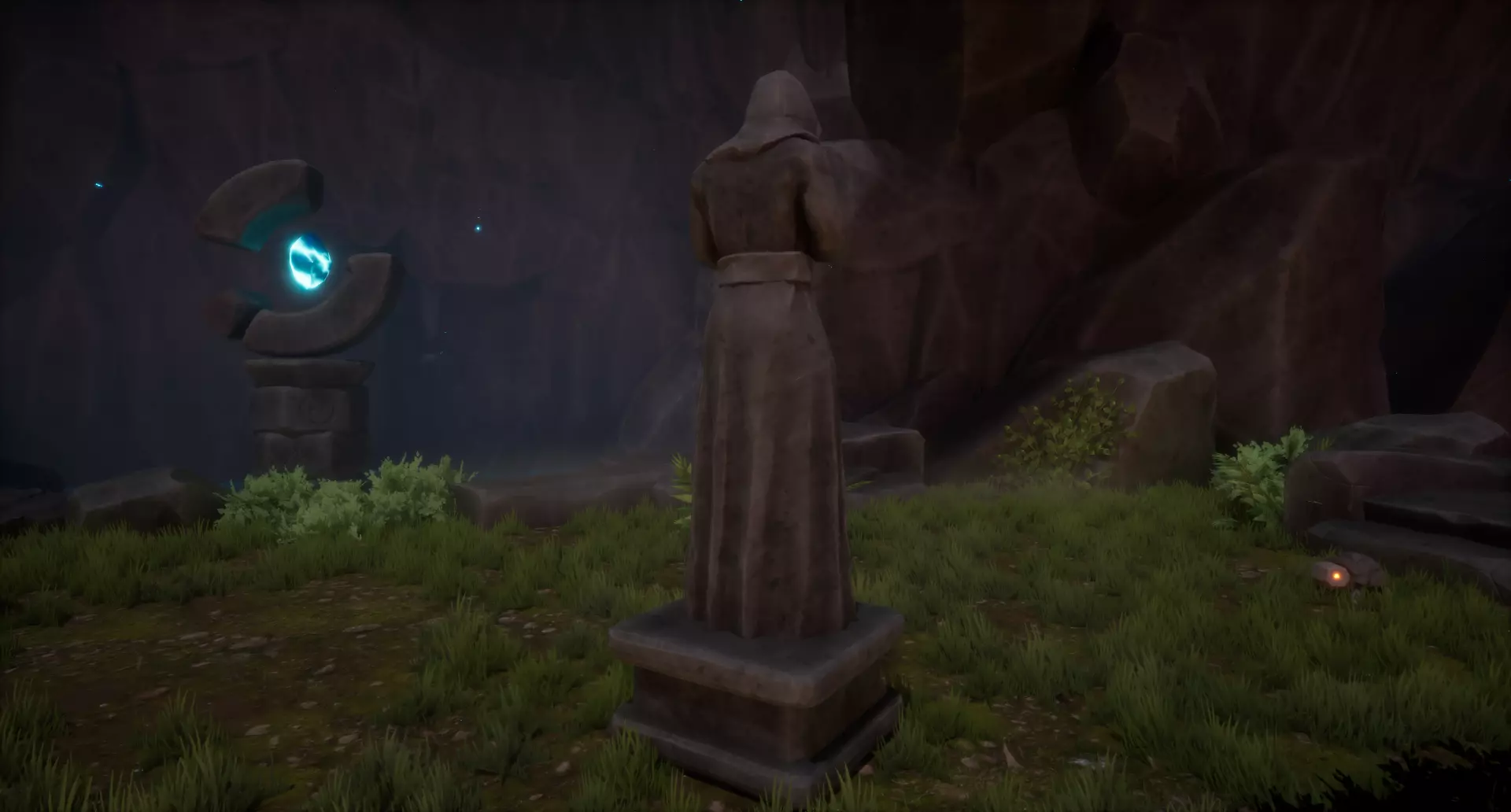 Robed Statues Low-poly 3D model_6