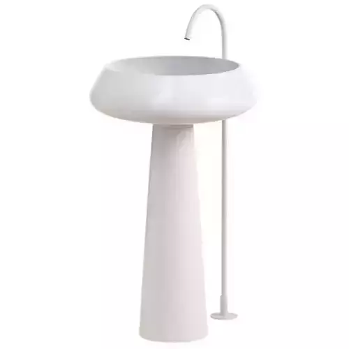 Modern Minimalist Pedestal Sink