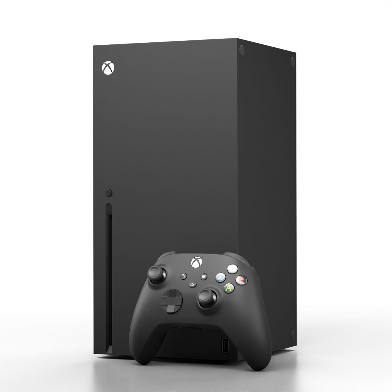 Xbox Series X Console and Controller Carbon Black 3D model_1