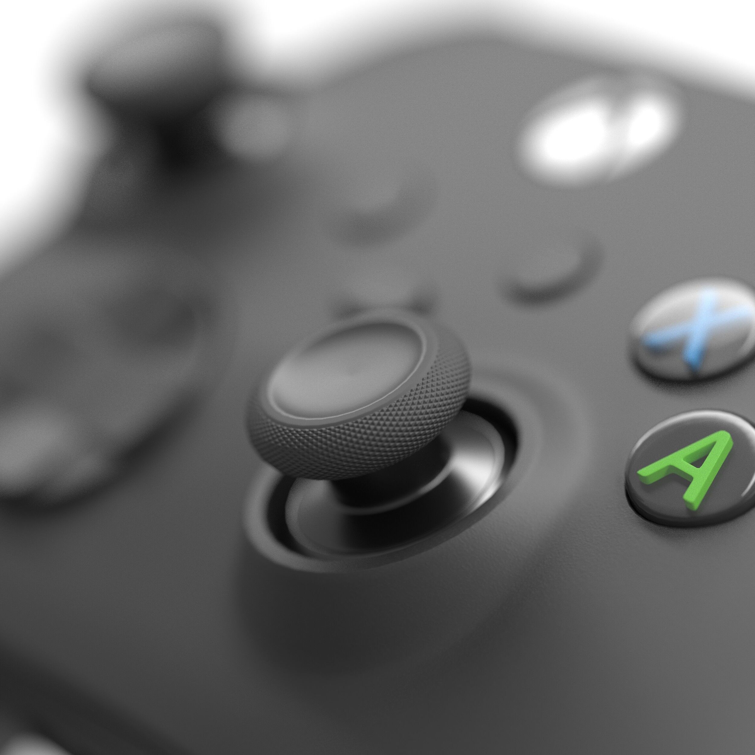 Xbox Series X Console and Controller Carbon Black 3D model_11