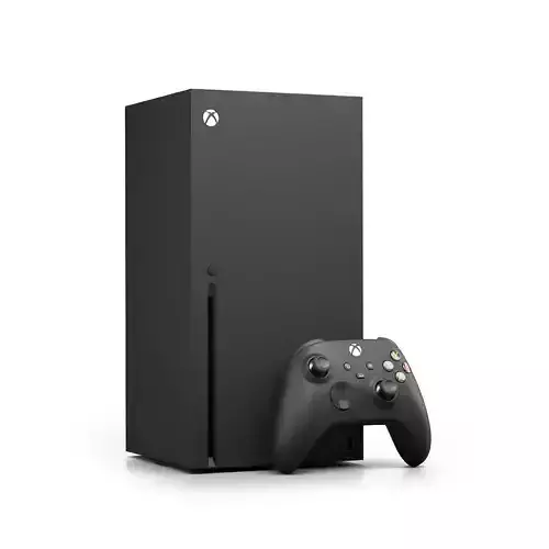 Xbox Series X Console and Controller Carbon Black 3D model