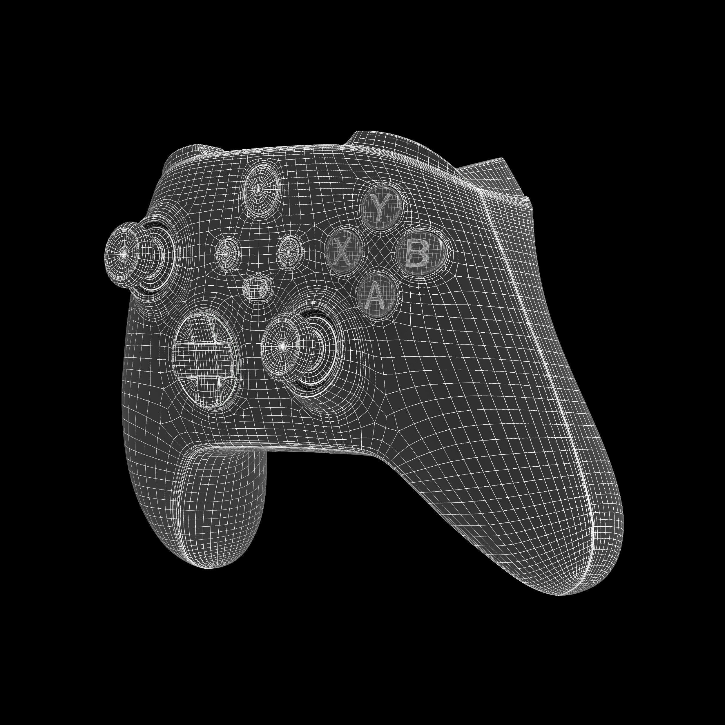 Xbox Series X Console and Controller Carbon Black 3D model_15