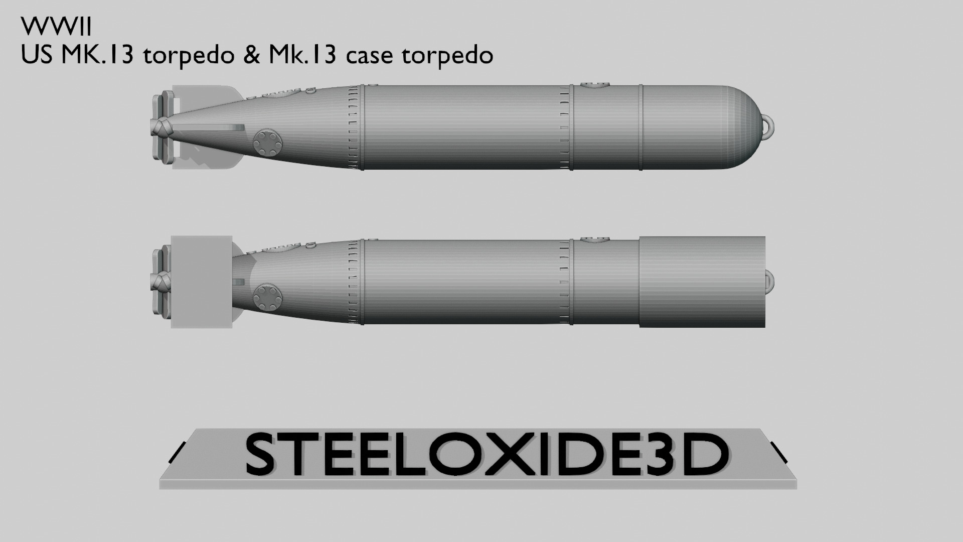WWII US Mark 13 torpedo for 3D printing 3D print model_6