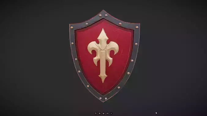 medieval shield with a cross emblem