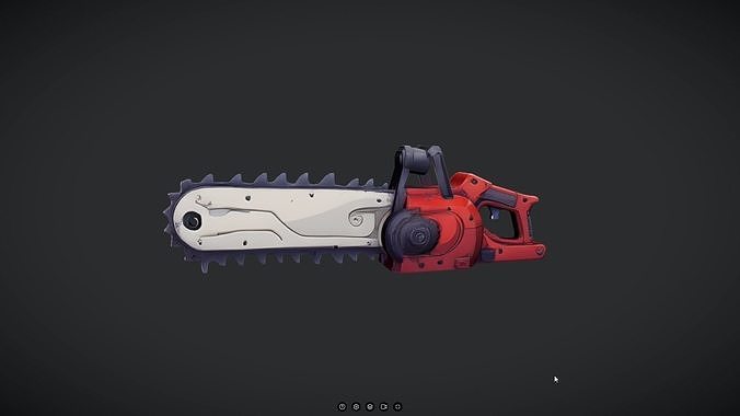 animated chainsaw 3D model