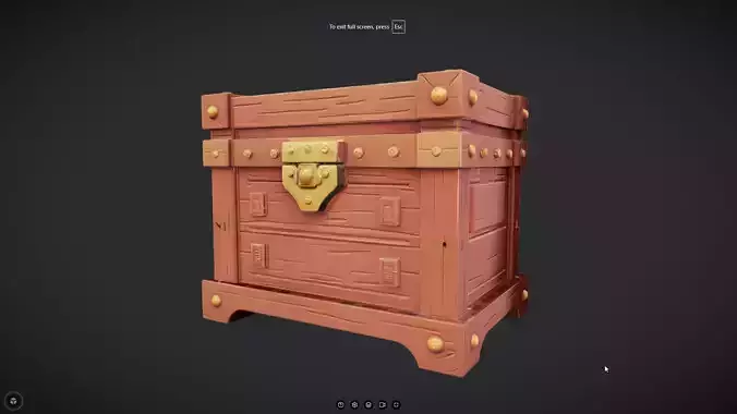 Wooden treasure chest