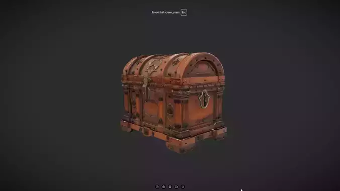 Ornate wooden treasure chest